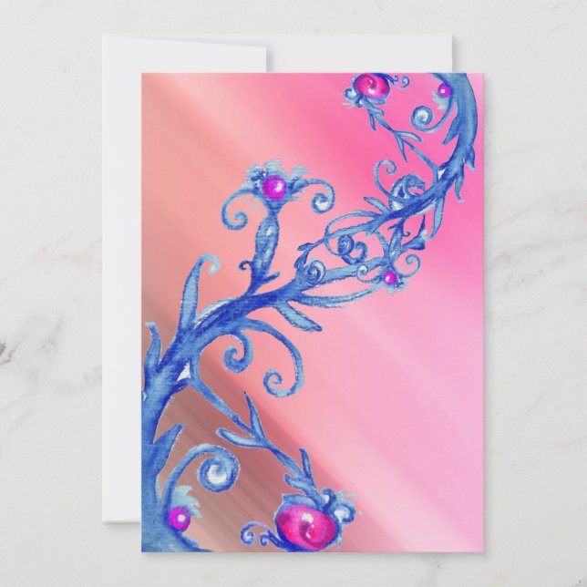 Convite FRUTAS MÁGICAS, seda branca vermelha (Frente)