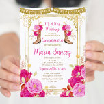 Convite Fuchsia Flowers Quinceañera 15 Anos Aniversário<br><div class="desc">Fuchsia Flowers Quinceañera 15 Anos Convite de Aniversário</div>