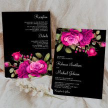 Fuchsia Rosas Rosa Quente Tudo em Um Casamento Pre