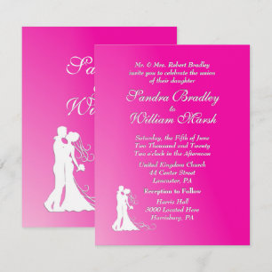 Convite Fuchsia Wedding