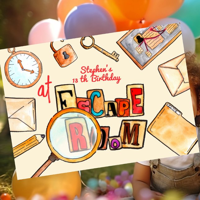 Convite Fuga ao aniversário da sala (Criador carregado)