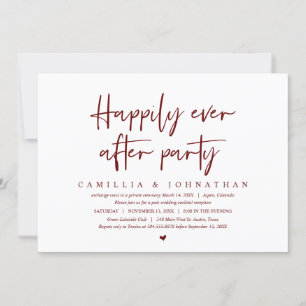 Convite Fuga de Casamento, Felizes para Sempre após Festa 