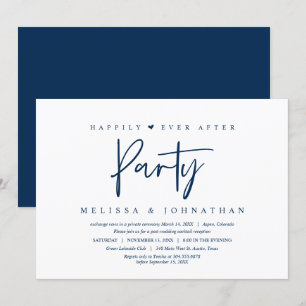 Convite Fuga de Casamento, Festa Feliz para Sempre Invitaç