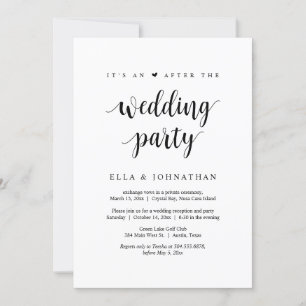 Convite Fuga, É uma festa após o casamento