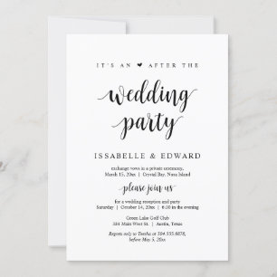 Convite Fuga, É uma festa após o casamento
