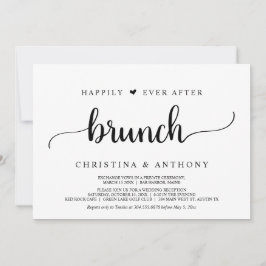 Convite Fuga Romântica, Brunch de Felizes para Sempre, Rús