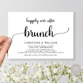 Convite Fuga Romântica, Brunch de Felizes para Sempre, Rús