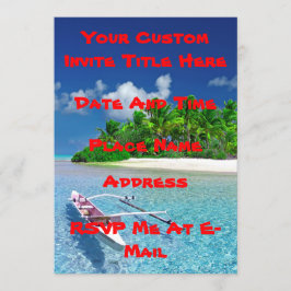 Convite Fuga tropical da ilha