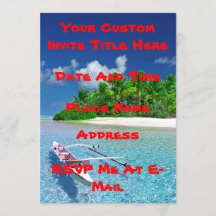 Convite Fuga tropical da ilha