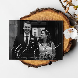 Convite Fugimos Casamento Moderno com Foto de Elopamento