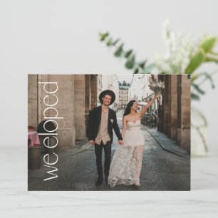 Convite Fugimos com Elegante Recepção de Fotos de Casament