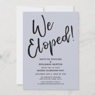 Convite Fugimos Juntos! Celebração Casual de Pós-Casamento