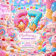 Fui 6 Agora Sou 7 Tema de Doce Festa de Aniversári