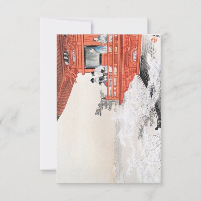 Convite Fuji Seen from a Temple Balcony por Ogata Gekko (Frente)