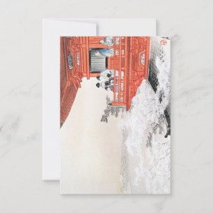 Convite Fuji Seen from a Temple Balcony por Ogata Gekko