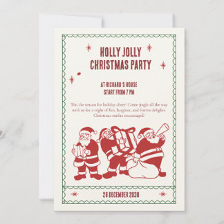 Convite Fun Christmas party invite by Santa