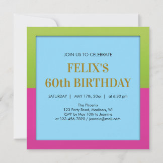 Convite Fun Colorful Surprise Birthday Party Invitation