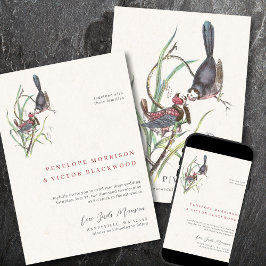 Convite Fun Love Birds Wedding