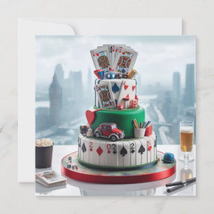 CONVITE FUN POKER NOITE CELEBRAÇÃO DE ANIVERSÁRIO