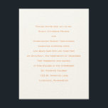 Convite Fundamentos : Tenné :Convite de casamento<br><div class="desc">Convite de casamento contemporâneo do ColorScheme Wedding Basics. Placas planas de 4, 25" x 5, 5" com envelopes brancos. Papel texturizado Ecru com texto e verso no inverno de 2010/2011,  tenné laranja.</div>