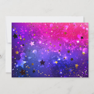 Convite Fundo Azul Cor-de-rosa brilhante