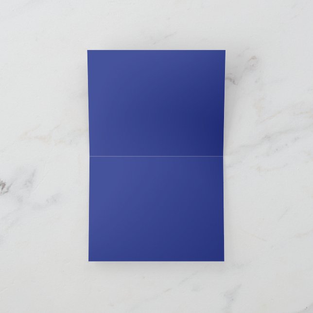 Convite Fundo Azul Profundo Sólido | Design Minimalista Ne (Interior)