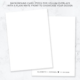 Convite Fundo Branco Monograma Para Sobreposição De Vellum