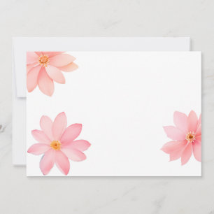 Convite Fundo Cantos Florais Rosa - S Suave Aguarela