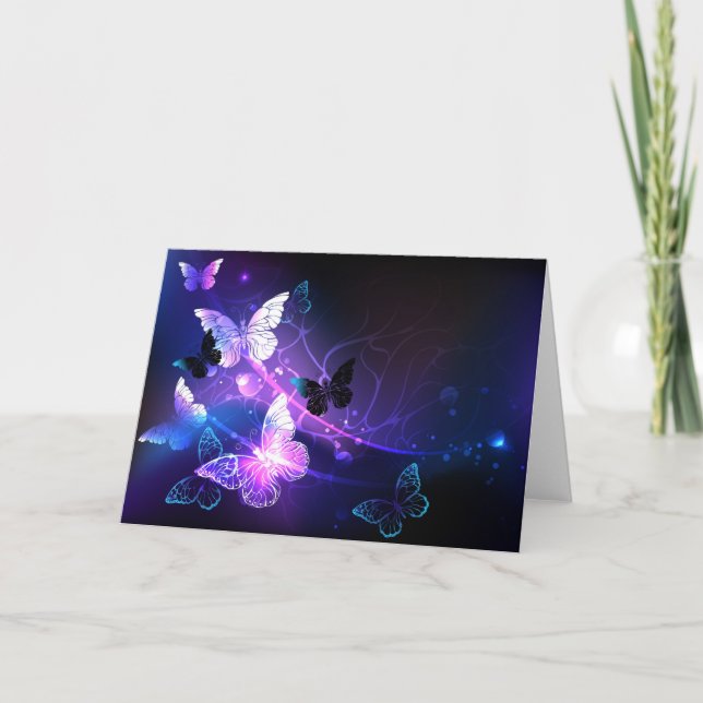 Convite Fundo com Borboletas Noturnas (Frente)