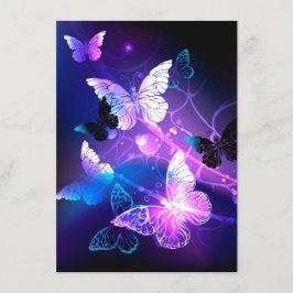 Convite Fundo com Borboletas Noturnas