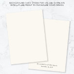 Convite Fundo Creme Monograma Para Sobreposição De Vellum<br><div class="desc">Melhore o convite de casamento de vellum ou sobreposições de data de reserva com nosso cartão de fundo creme claro e elegante, apresentando uma frente simples para mostrar o design da sobreposição e seus nomes de monograma e data de casamento em tipografia serifada elegante no verso, adicionando um toque pessoal...</div>
