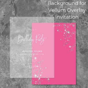 Convite Fundo de Aniversário Mínimo Moderno de Ouros Rosa