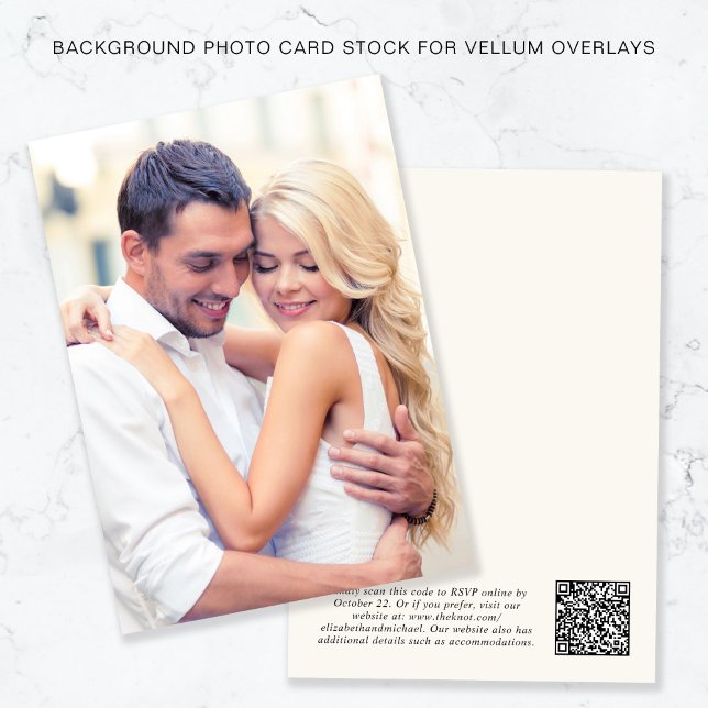 Convite Fundo de Creme de Código QR da Foto para Sobreposi (Criador carregado)