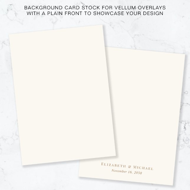 Convite Fundo De Creme Monograma Dourado Para Sobreposição (Criador carregado)