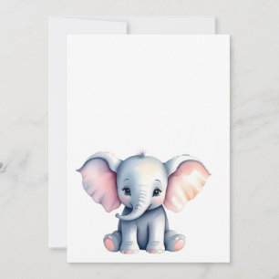 Convite Fundo de Elefante Bebê Fofo