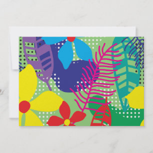Convite Fundo de flores coloridas