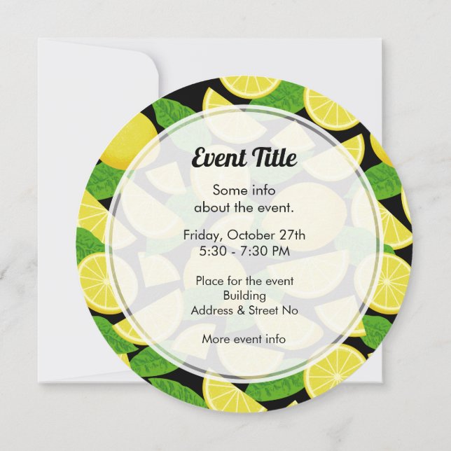 Convite Fundo de Limão (Verso)