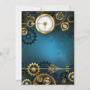 Convite Fundo de tartaruga com engrenagens