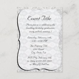 Convite Fundo de vista metálico de prata