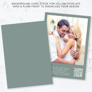 Convite Fundo do Sage do Código QR Fotográfico para Sobrep