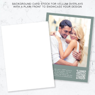Convite Fundo do Sage do Código QR Fotográfico para Sobrep