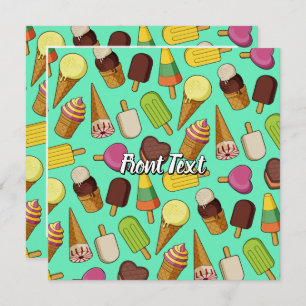 Convite Fundo do sorvete