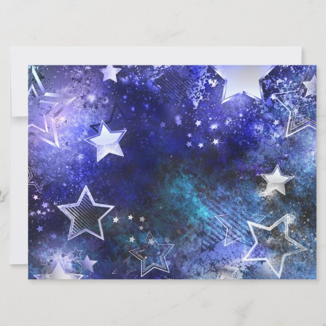 Convite Fundo Espacial com Estrelas (Frente)