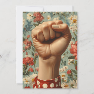 Convite Fundo Floral de Punho Negrito