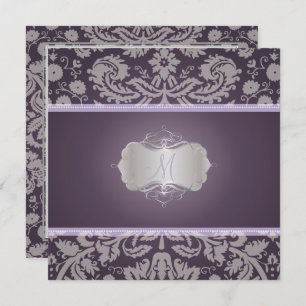 Convite Fundo PixDezines DESIREE DAMASK/DIY