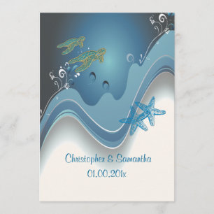 Convite Fundo PixDezines honu+waves/diy