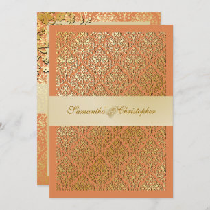 Convite Fundo PixDezines vavin damask/champagne/diy