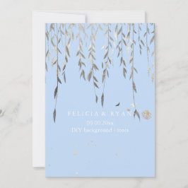 Convite Fundo PixDezines Willow/Faux Silver/DIY