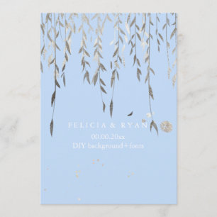 Convite Fundo PixDezines Willow/Faux Silver/DIY