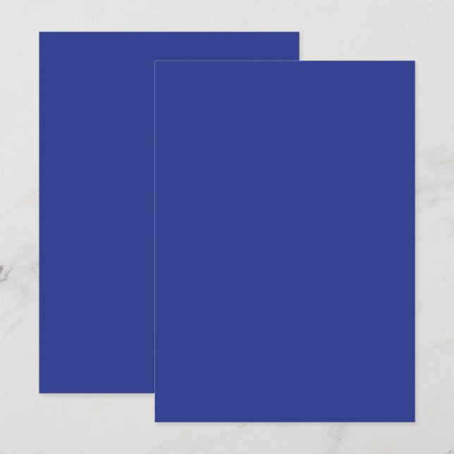 Convite Fundo Sólido Azul Escuro | Design Minimalista Ousa (Frente/Verso)